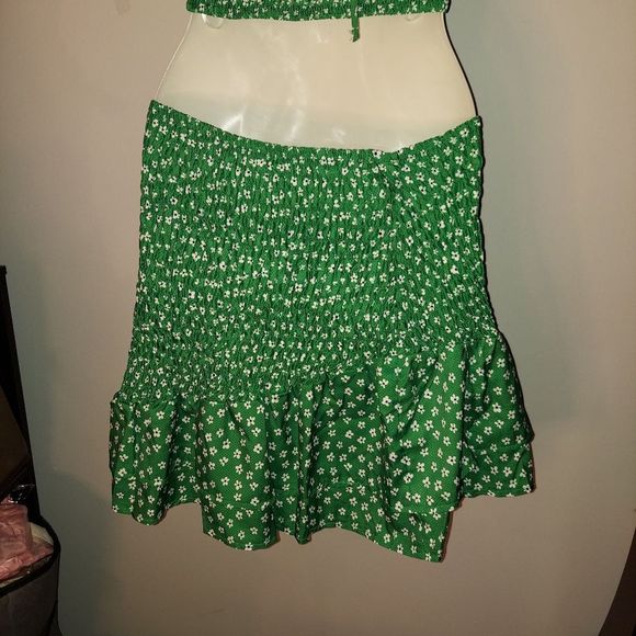 Set: Floral Print Drawstring Camisole Top + A-Line Skirt - Picture 9 of 11